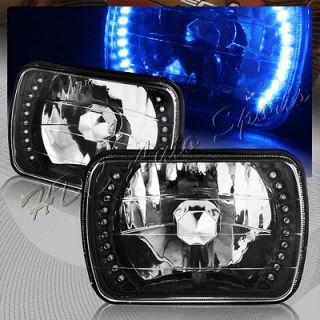 Newly listed 7x6 H6054 Sealed Beam Replacement Blue LED Black/Chrome 