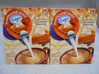   Delight Pumpkin Spice Coffee Creamer Singles 48 servings Fresh