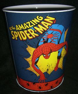 spider man tin box company trash can marvel comics dc