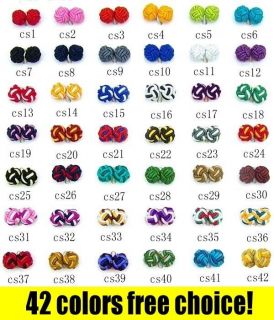 lot 20 pairs new cufflinks cuff links silk knot csp1  16 07 