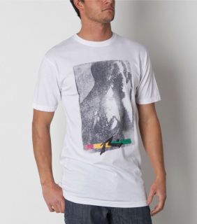 NEW Mens Rusty PARTICAL tee T shirt White Large Surf Surfboard