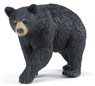Safari Ltd. 273529 Black Bear Adult Toy Hand Painted Animal Figurine 