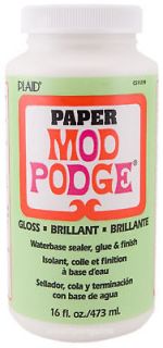   Podge Gloss 16oz 473ml Decoupage Waterbase Sealer Glue Finish by Plaid