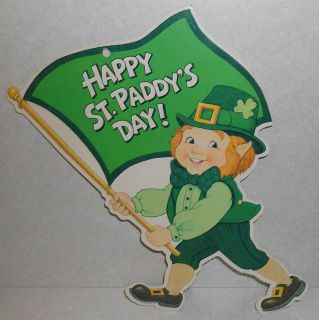 Vtg Hallmark St Patricks / Patricks Day Wall Door Decoration Poster 