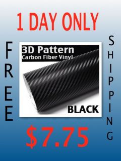   CARBON FIBER VINYL 12x50 Roll BLACK Wrap Sheet 31cmx127cm~SAL​E