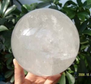 natural clear quartz crystal sphere ball healing 80mm from china