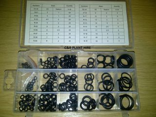 225 PIECE O RING ASSORTMENT RUBBER WASHER SEALS PLUMBING CAR VEHICLE 
