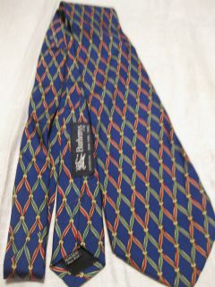 burberrys mens silk tie hand made in italy bright navy