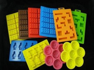 PCS Tetris Lego Men Smile Ice Block Jelly Chocolate Brick Tray Mold 