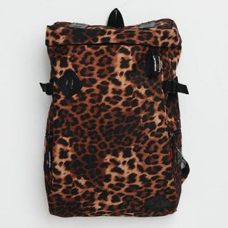 STYLISH sexy guys BROWN LEOPARD CASUAL CANVAS LAPTOP BACKPACKS MENS 