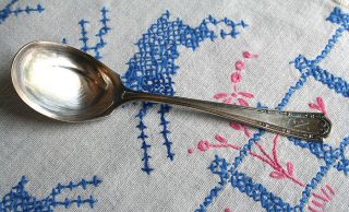 1835 R Wallace Silverplate Louvre Sugar Spoon Monogram