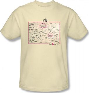   Ladies Sizes The L Word Shane Chart Map Title Logo T shirt top tee
