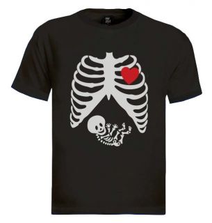 pregnant skeleton t shirt baby funny gothic maternity halloween girl