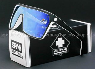 New SPY FLYNN Sunglasses Whitewall  Grey Blue Spectra black white 