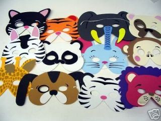 full case of 24 foam animals mask assorted time left