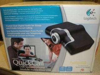 New Logitech QuickCall USB Speakerphone 980440 1403 with Built In 