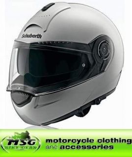 schuberth c3 flip motorcycle crash helmet silver medium from united