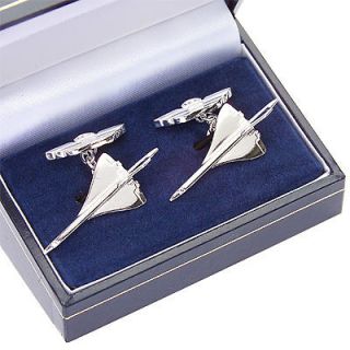 concorde solid sterling silver cufflinks from united kingdom time left