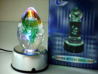 3d laser crystal rotary 4 color 3 inch light stand