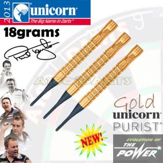   UNICORN PHIL TAYLOR PURIST PHASE 3 SCALLOPED GOLD SOFT TIP DARTS 90%