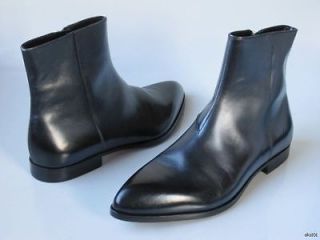 new mens sergio rossi black leather boots shoes italy 5