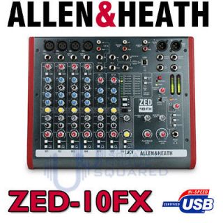 allen heath zed 10fx 10 channel audio mixer w effects