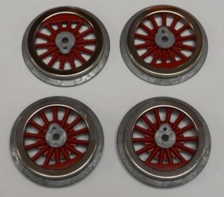 384/390 Wheel Set for Lionel Standard Gauge Steam Locos, 4 Pcs, Red 