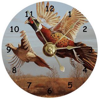 new beautiful pheasants flying cd clock time left $ 6