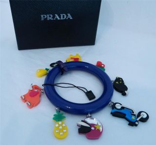PRADA Bracelet POP CHARM BANGLE SS2011 BNIB Swarovski CRYSTAL 
