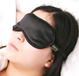 silk filled sleep eye mask sleeping eye blindfold black time