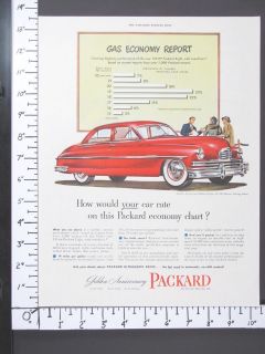 1950 PACKARD Golden Anniversary Eight Motor Car magazine Ad Automobile 