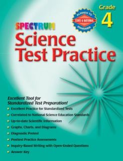 Spectrum Science Test Practice Grade 4 by Carson Dellosa Publishing 