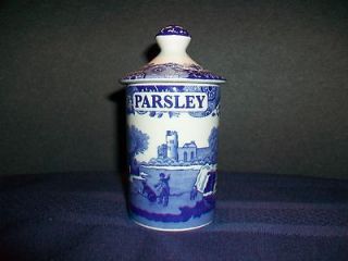 spode blue italian spice jar parsley from canada time left