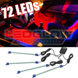 4pc red led interior neon light w fading chasing effects
