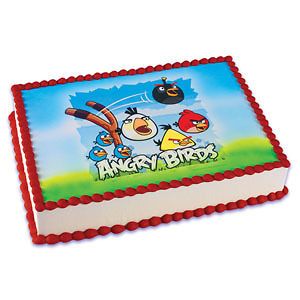 ANGRY BIRDS Cake Decoration Party Image EDIBLE Topper Kit Set Birthday 