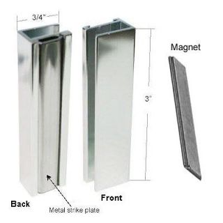 bright chrome shower door u channel strike and magnet time