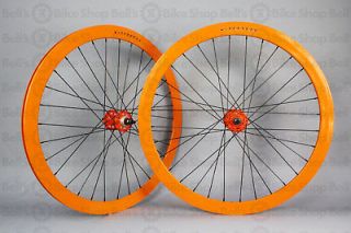 velocity b43 track wheels orange fixed gear deep v time