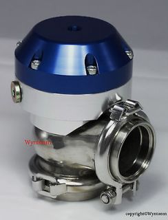   Stainless Steel Sport Compact V Band Wastegate Waste gate 10 PSI BLUE