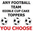 24x ANY CHAMPIONSHIP FOOTBALL TEAM Edible Cup Cake Toppers Decoration 