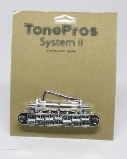 TonePros TP7 Locking 7 STRING Metric Tuneomatic Guitar Bridge CHROME 