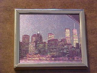 New York City NYC Twin Towers Foil Picture Magnet