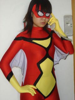   zentai superhero halloween costume spider woman finger size S XXL