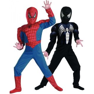   Spider Man Red To Black Classic Muscle Kids Spiderman Costume