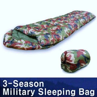 MILITARY ARMY style CAMO 3 SEASON MUMMY SLEEPING BAG CADET NEW CAMPING 