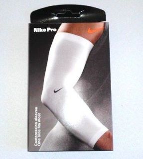 NWT Nike Pro Arm Dry Fit Compression Sleeve Sleeves White 