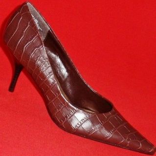   APT 9 LEXXY Brown Faux Croc Fashion Classic Pumps Fashion Dress Shoe