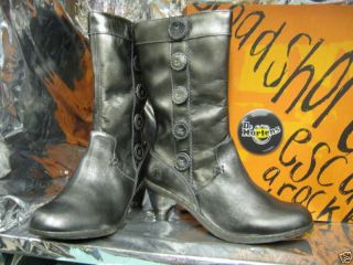 Ladies Dr Martens Toki Pewter Leather Mid Calf Zip Up Smart Boots