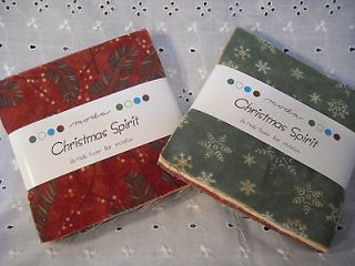   CHRISTMAS SPIRIT FLANNEL Moda Charm Packs Quilt Fabric 5 Squares