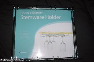 new chrome stemware glass rack no mount required one day