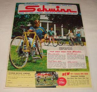1971 schwinn bicycle ad super sport pea picker etc time